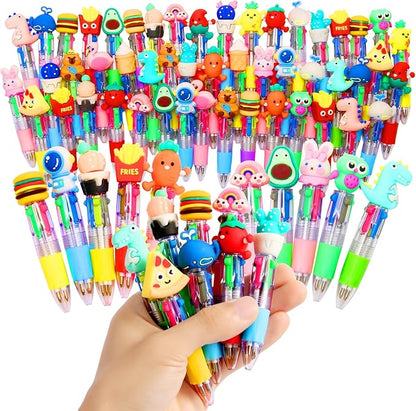 LiYiQ 50 Pcs Multicolor Pen in One Fun 4-in-1 Cute Pens Bulk Kawaii Cool by LiYiQ
