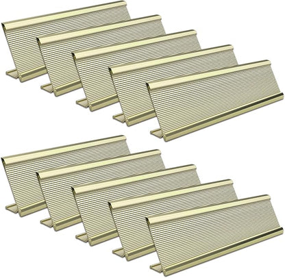 10 Pack 2" x 8" Aluminum Desk Name Plate Holder, Office Name Plate Holder by Unknown