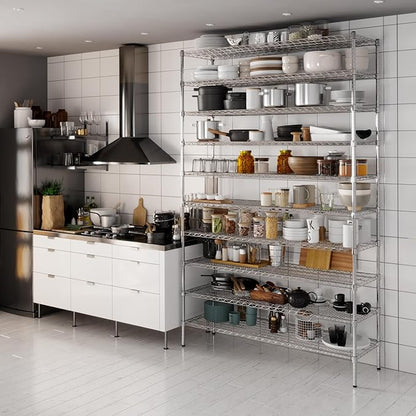 Regal Altair 18" Deep x 60" Wide x 96" Height Wire Shelving Kit | 10-Tier | NSF - Image 6