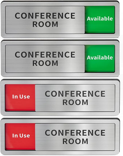 2 Pack Conference Room Office Door Signs Do Not Disturb, In Use/Available by Abudada
