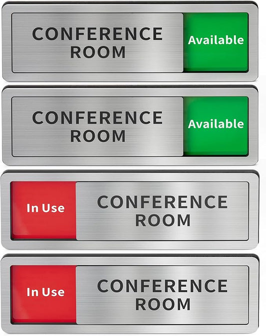 2 Pack Conference Room Office Door Signs Do Not Disturb, In Use/Available by Abudada
