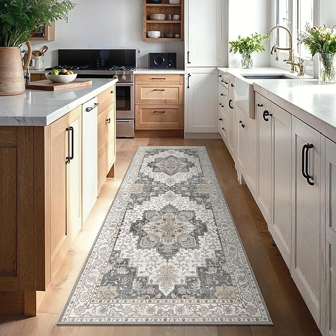 GENIMO 2'6"x6 Runner Rugs for Hallway, Machine Washable Non Slip Vintage Rugs - Image 2