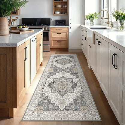 GENIMO 2'6"x6 Runner Rugs for Hallway, Machine Washable Non Slip Vintage Rugs - Image 2