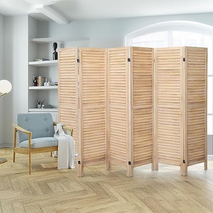 6 Panel Room Dividers and Folding Privacy Screens, Divider - Image 6