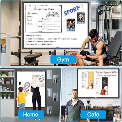 H-Qprobd 48"x30" Magnetic White Board Dry Erase Wall Mount Whiteboard - Image 6