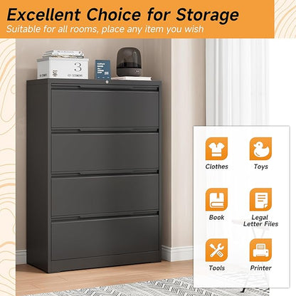 Bestoo 4-Drawer File Cabinet - Image 4