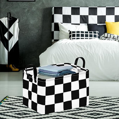 FUULOXE Storage Bin for Shelves Rectangle Closet Baskets Foldable Box - Image 4