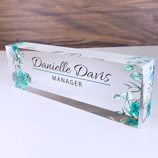 ARTBLOX | Custom Name Plate for Desk, Office Decor, Teacher Desk Name Plate by Artblox
