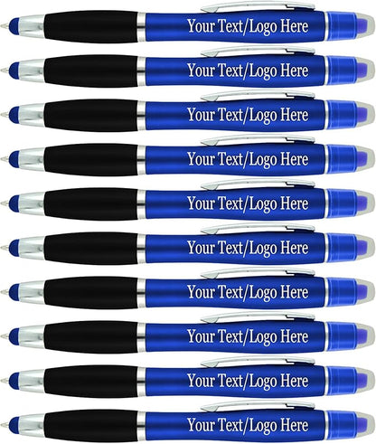 Personalized Pens with Gel Highlighter and Stylus -200 Pack Bulk-Free Imprint - by Sypen