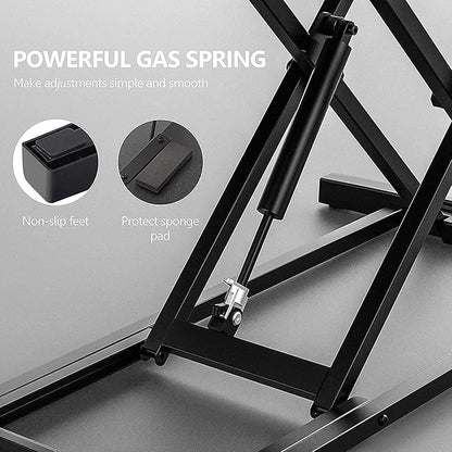 FITUEYES Height Adjustable Standing Desk 36” Wide Sit to Stand Converter Stand - Image 4