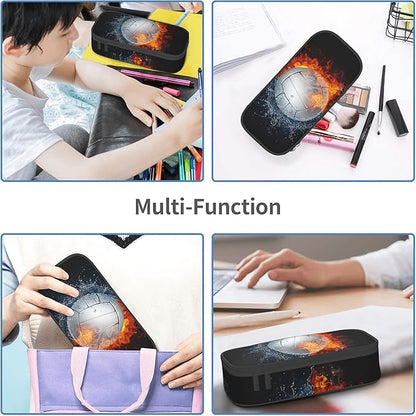 Sports Volleyball Pencil Box Black Kids Teens Pencil Pouch - Image 5