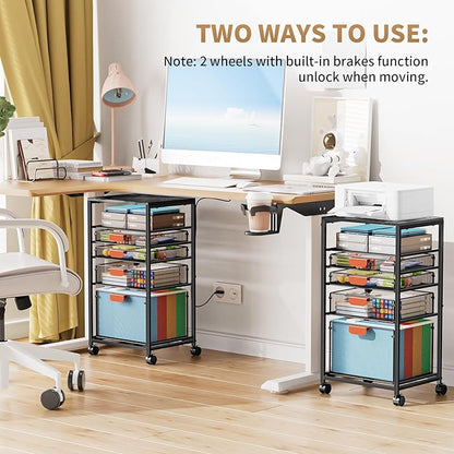 Marbrasse Rolling File Cart - Image 4