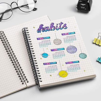 EMSHOI Graph Spiral Notebook 4 Pack, A5 Graph Paper Notebook/Journal, - Image 6