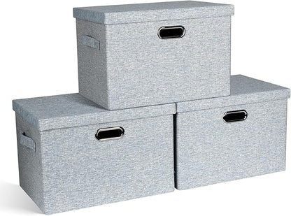 Graciadeco Large 17" 36 Quart Collapsible Stackable Storage Bins by GraciadecoStorage