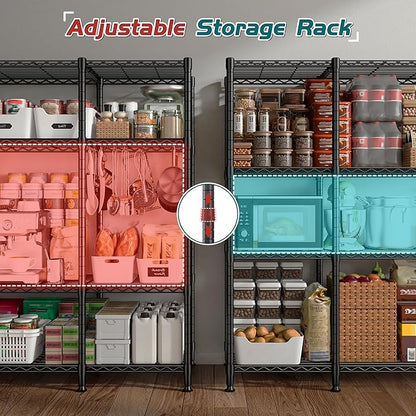 REIBII 78.4" W Storage Shelves 1500LBS, Metal Shelving Unit Wire Shelving - Image 6