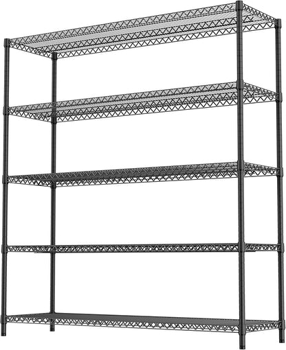 M MZG 5 Tiers Storage Shelves Load 3300LBS, Metal Shelving Wire Metal Shelving - Image 7