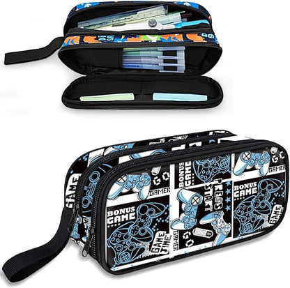 Fitvc Large Pencil Case for Boys, Gamer Boys Pencil Pouch for Kids Teens School by FITVC