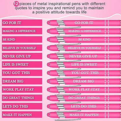 Zonon 12 Pcs Inspirational Pens Bulk Funny Ballpoint Pen - Image 3