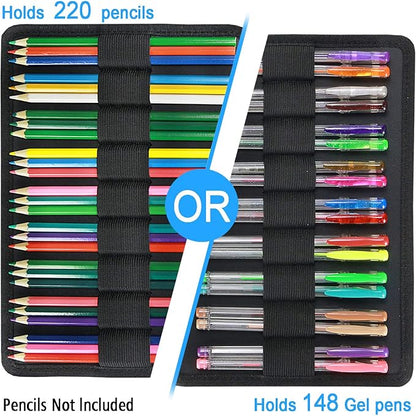 YOUSHARES Colored Pencil Case 220 Slots Pen Case Organizer - Image 2