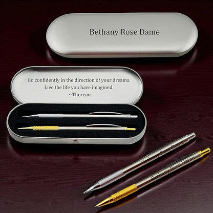 ELMA VADA STUDIO Custom Engraved Mechanical Pencil Set – Personalized 0.7mm & - Image 2