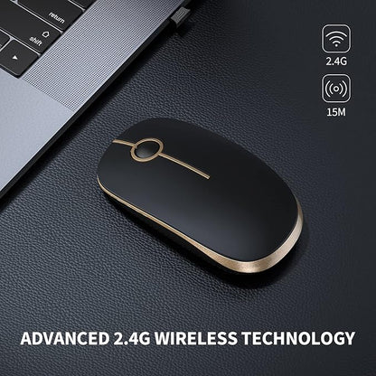 VssoPlor Wireless Mouse, 2.4G Slim Portable Computer Laptop Mouse - Image 2