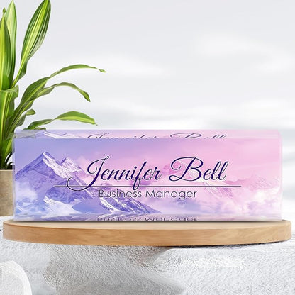 Personalized Name Plate for Desk, Custom Desk Name Plate, Acrylic Name Plate - Image 7