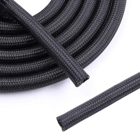 Flauzmann 1/2" Braided Cable Sleeve - 10Ft Cat Cord Protector Split Wire Loom by Unknown