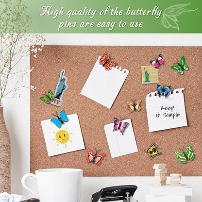 50Packs Purple Butterfly Push Pins Decorative Thumb Tacks Pushpins - Image 6
