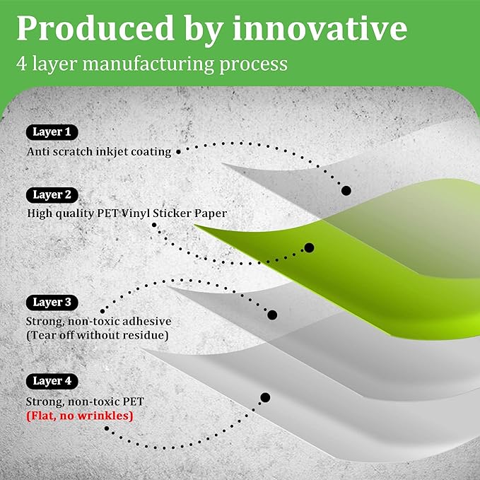 MECOLOUR Clear Sticker Paper Printable Vinyl - Image 5