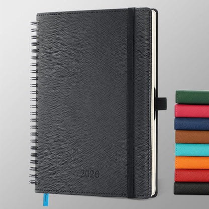 IN-LUXPRO Planner 2026 Daily Weekly and Monthly, 12 Months Spiral Bound by IN-LUXPRO