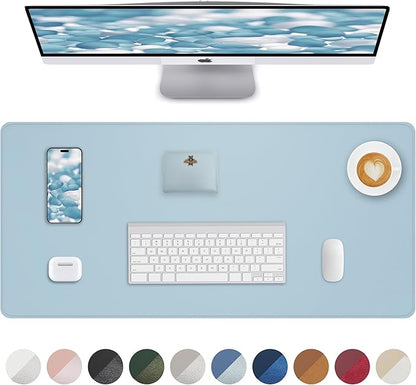 Leather Desk Pad Protector, Desk Mat, Large Mouse Pad, Non-Slip Desk Pad by AFIING