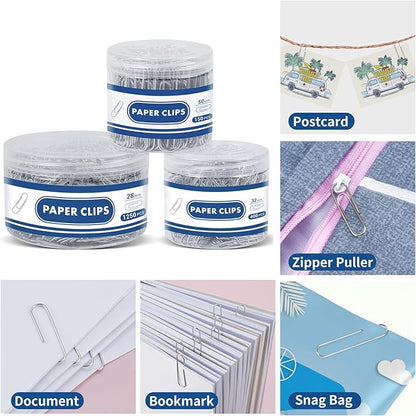 1800 Paper Clips Assorted Sizes Large, Medium and Small, Durable and Rustproof - Image 6