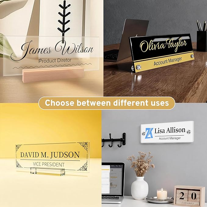 Acrylic Door Name Plate Personalized Office Name Plate Custom Door Sign - Image 7
