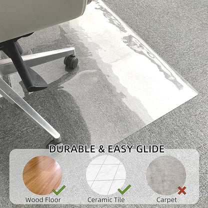 Chair Mat for Hardwood Floor, 1/5" Thick 48x36 inches Floor Mat Protector for - Image 3