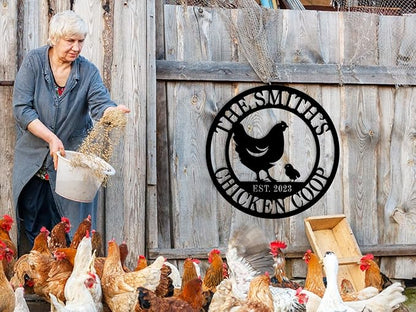 Personalized Metal Coop Sign, Custom Chicken Name Sign, Chicken Coop Decor - Image 5