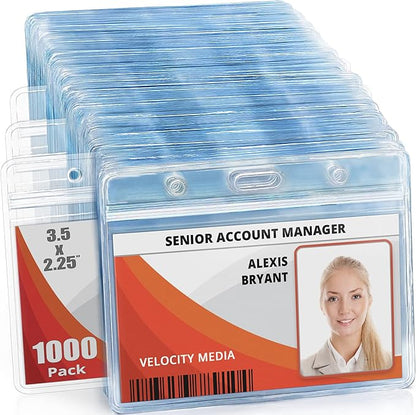 Mifflin-USA Horizontal ID Name Badge Holder, Waterproof and Resealable Plastic by MIFFLIN