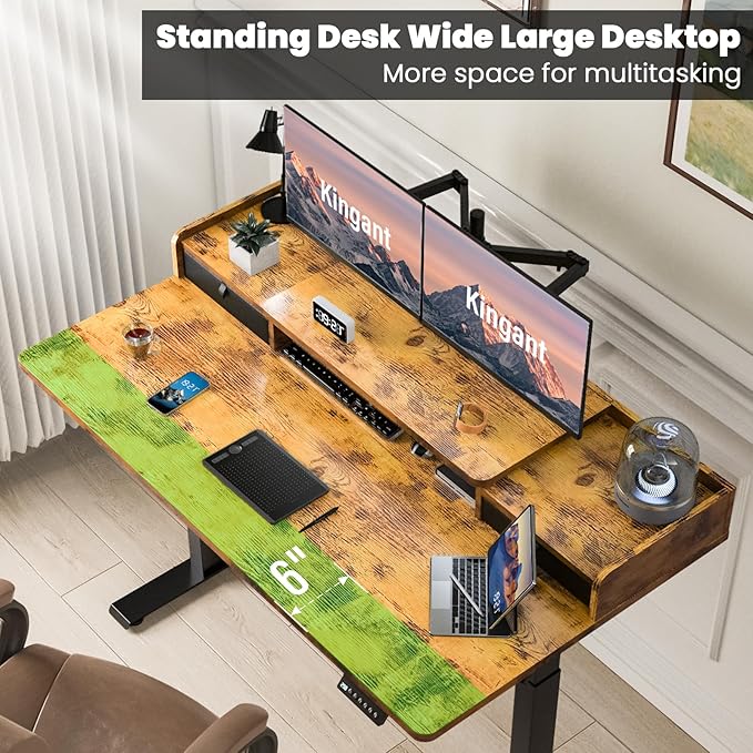Kingant 63 x 30 Inch Electric Standing Desk - Image 3