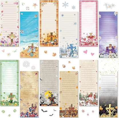 Eaasty 12 Pcs Seasonal Holiday Magnetic Notepads by Eaasty