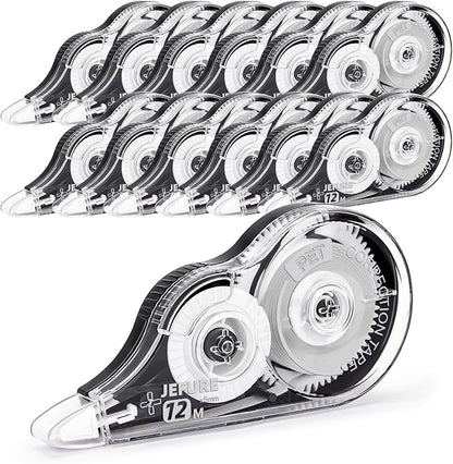 JEFURE 12 Pcs Correction Tape, 39.37 Ft White Wrong Out Tear-Resistant Bulk by JEFURE