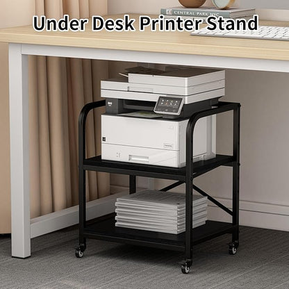 Vokumba 2 Tier Large Printer Stand, 20 x 20 Inches Printer Table - Image 2