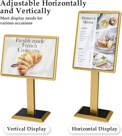 lesolar Display Menu Stand, 21x29 Inch Heavy Duty Aluminum Pedestal Sign Holder - Image 4