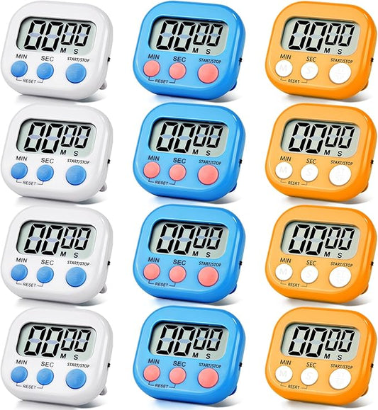 12 Pack Digital Kitchen Timer Magnetic Digital Timer by Unknown