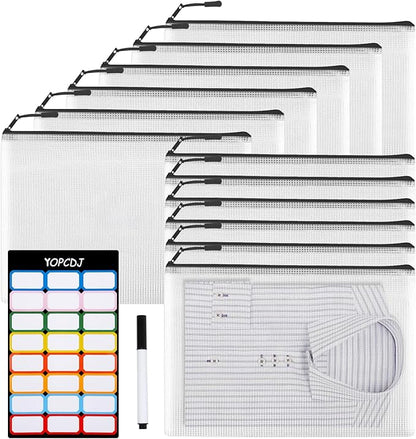 YOPCDJ 12pcs Mesh Zipper Pouch Bags, A3 Puzzle Bag by YOPCDJ