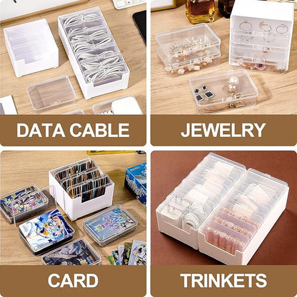 11 Cable Organizer Box with Labels, Cord Storage Organizer - Image 3