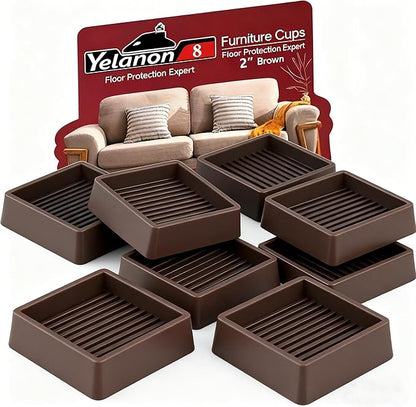 Yelanon Furniture Coasters, Rubber Furniture Feet, Anti Slide Floor Protector by Yelanon