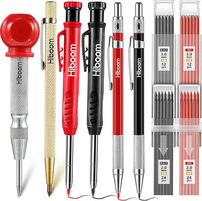 Hiboom 10 Pack Carpenter Pencils Mechanical Set, Construction Pencils by HiboomDecoratingAsseccories