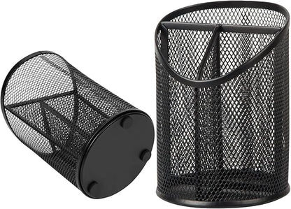 Delifox 2 Pack Pen Holder Mesh Round Pencil Holder Desktop Organizer 3 - Image 3