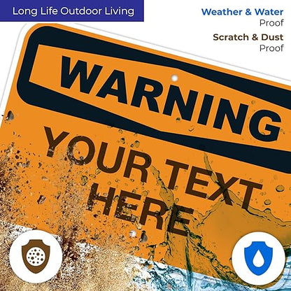 Custom Warning Sign, OSHA Sign, 12x18 Inches, Rust Free .063 Aluminum, Fade - Image 5