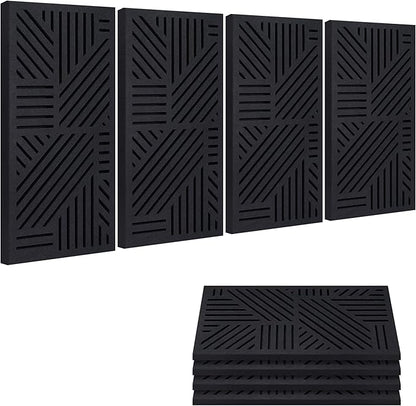 BUBOS 4 PACK Thickened Acoustic Panels, 23.6''x11.8'' Self-Adhesive Sound by BUBOS