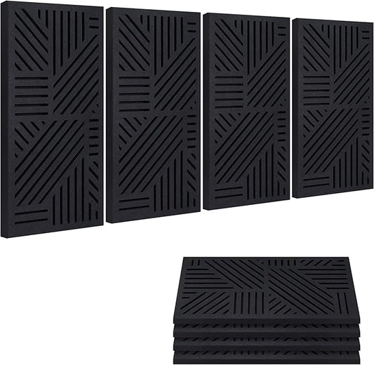 BUBOS 4 PACK Thickened Acoustic Panels, 23.6''x11.8'' Self-Adhesive Sound by BUBOS